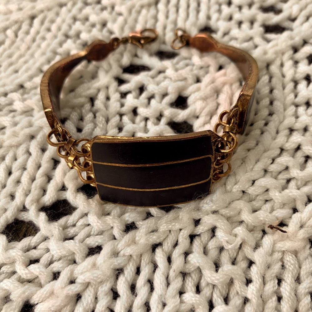 Black and Bronze Bracelet